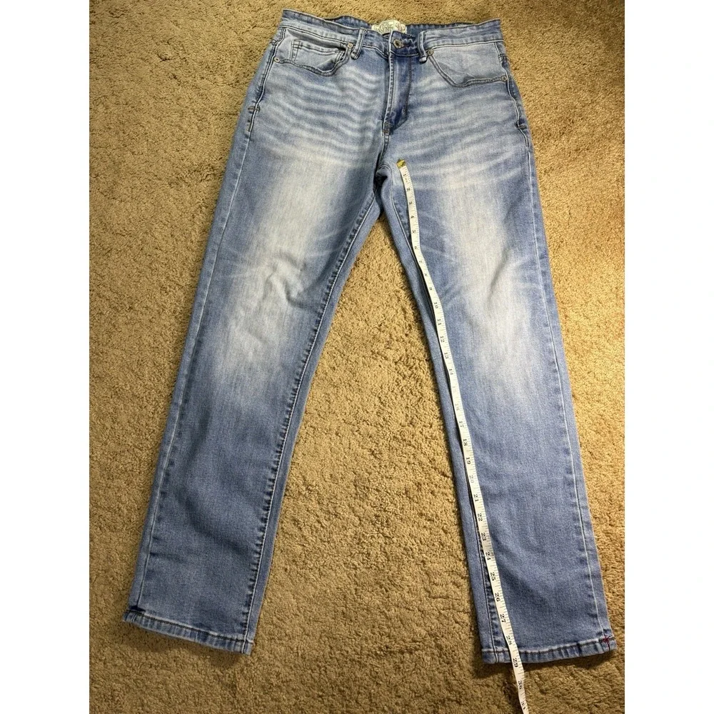 Nation of Saints Jeans Men 32x30 Slim Stretch Blue Straight Leg Low Rise Preppy